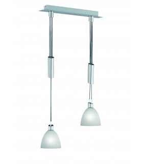 Lampada a sospensione SAVANNAH nichel opaco 2 lampadine