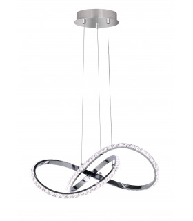Lámpara colgante PRISMA cromo 1 bombilla LED