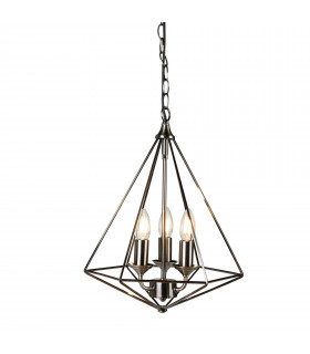 Suspension Diamond, en argent ancien, 1 ampoule