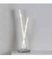 Lampe Clover en chrome, cristal