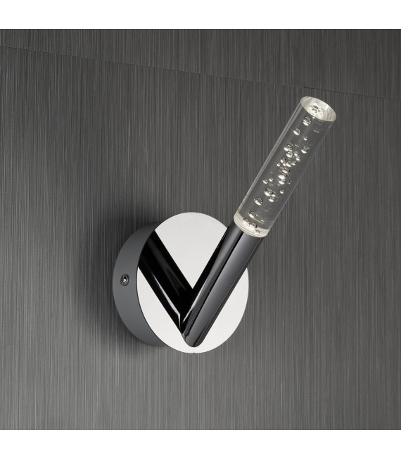 Applique a bolle, cromato e acrilico, 1 spot LED