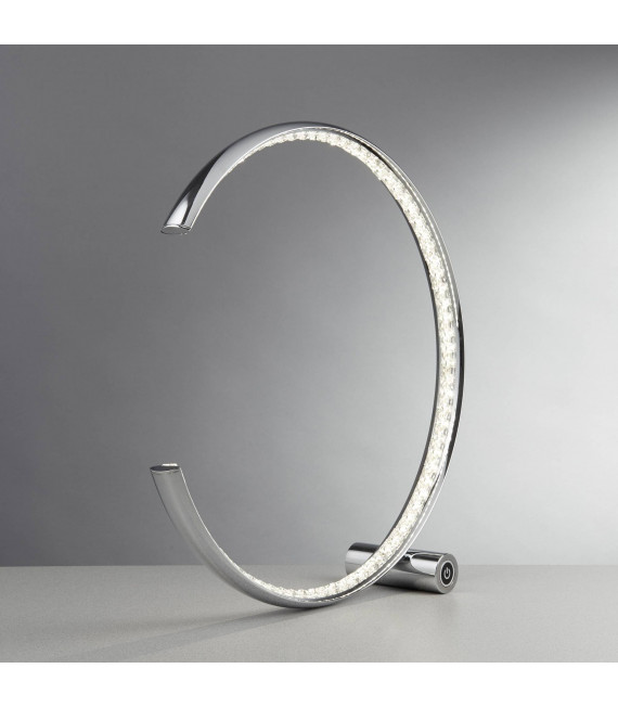 Lámpara de pared Anillos, en cromo y cristal