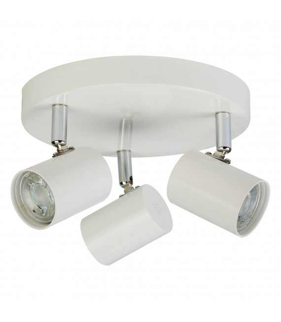 Plafoniera Rollo, cromata, 3 lampadine
