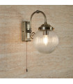Applique Belvue, en chrome et acrylique, 1 ampoule