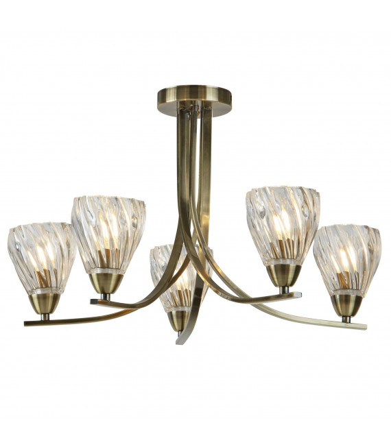 plafonnier ventilateur vintage 2 ampoules e27 max 60w brun patiné