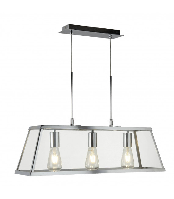 Lámpara colgante Voyager 65 cm, negra, en vidrio