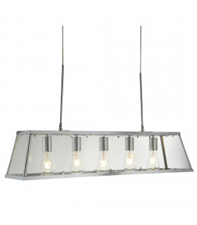 Voyager 90 cm Pendelleuchte, schwarz, aus Glas