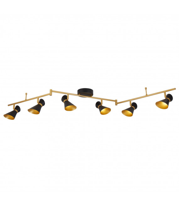 Diablo bar, nero e oro, 4 lampadine