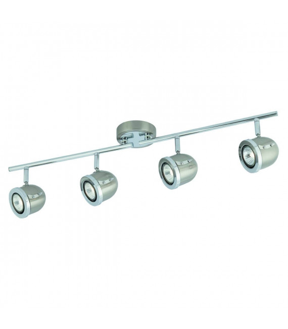 Plafón Palmer 72cm cromo y plata satinada, 4 puntos