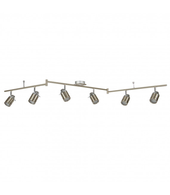 Plafoniera Samson, ottone antico, 6 lampadine