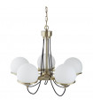 plafonnier ventilateur vintage 2 ampoules e27 max 60w brun patiné
