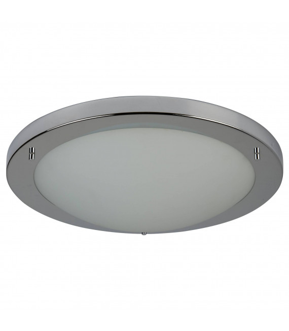 Deckenleuchte 31 cm Led Flush, aus Chrom und Glas