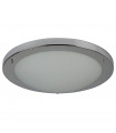 Plafonnier 31 cm Led Flush, en chrome et verre