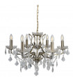 Applique Paris, laiton antique et cristal, 2 ampoules