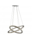 Suspension 24W Clover, en chrome et cristal