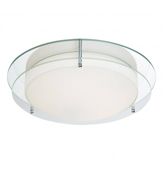 Badezimmer Deckenleuchte 38cm, Chrom, Klar- und Opalglas