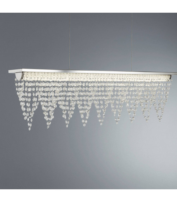 Lampada da soffitto Willow 73 cm, in cromo e acrilico