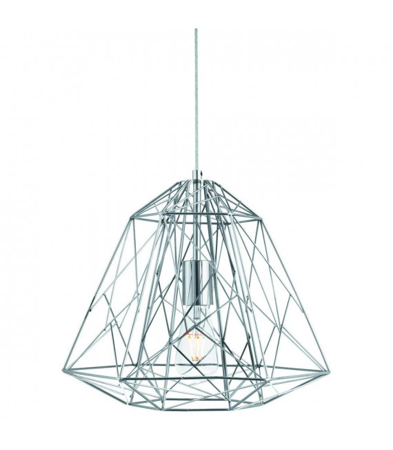 1-Licht Pendelleuchte Geometric Cage, in Chrom