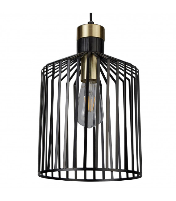 Vogelkäfig Pendelleuchte, schwarz, 16 cm