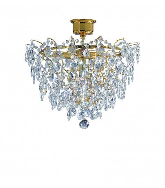 Plafoniera in cristallo ROSENDAL Golden 4 lampadine