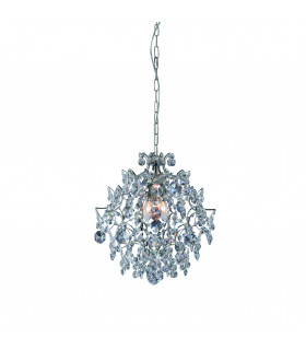 ROSENDAL crystal ceiling light chrome 3 bulbs