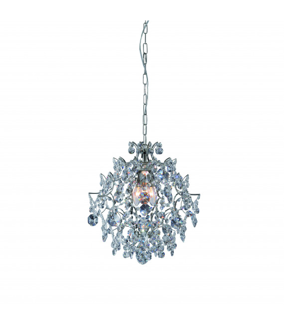 Plafonnier en cristal ROSENDAL chromé 3 ampoules