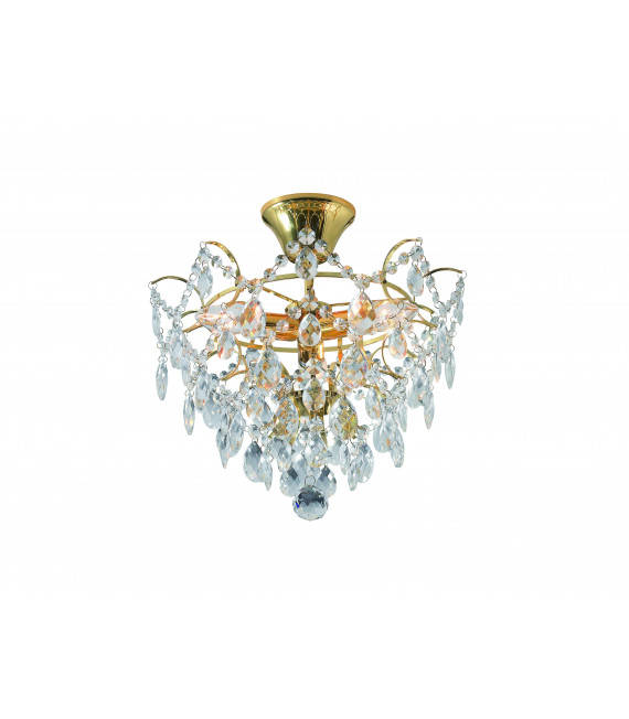 Plafoniera in cristallo ROSENDAL Golden 3 lampadine