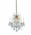 Antique RYHOLM crystal ceiling light 3 bulbs