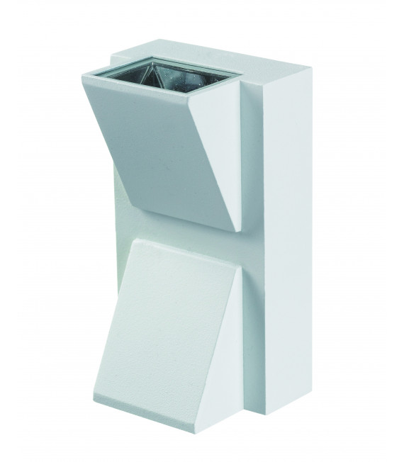 CARINA white garden wall light 2 bulbs