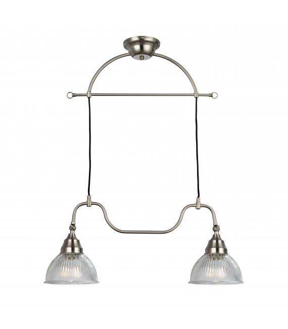 Plafoniera ÅSNEN in acciaio a 2 lampadine
