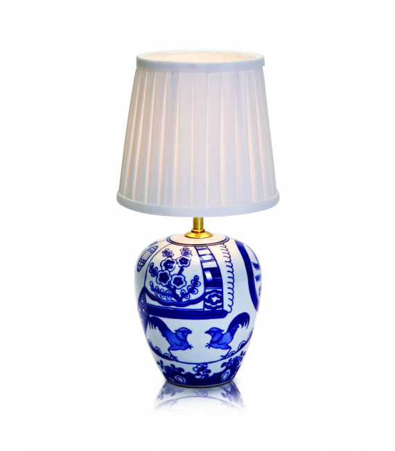 GÖTEBORG lámpara de mesa azul 1 bombilla
