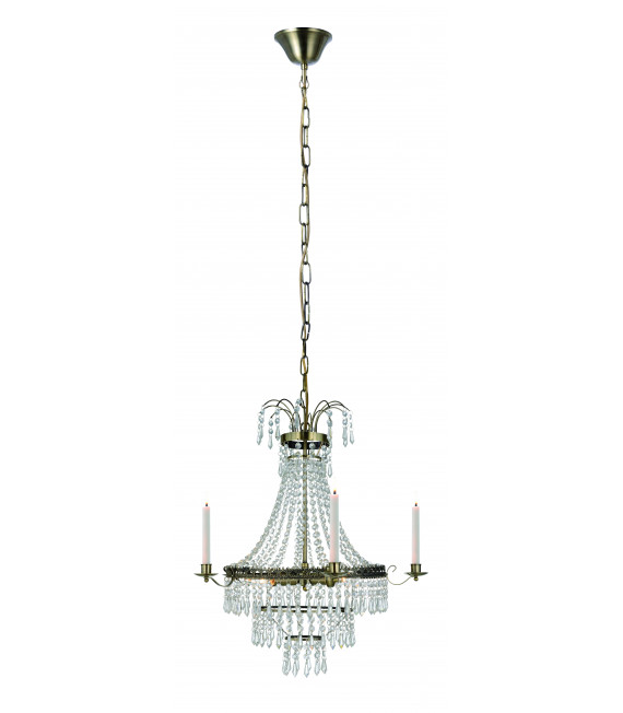 Plafonnier en cristal MARIELUND antique 3 ampoules