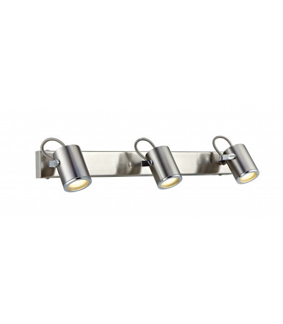 LUX 3-Light Steel Bathroom Wall Light
