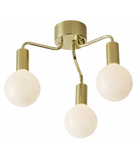 STORIA Plafoniera in ottone 3 lampadine