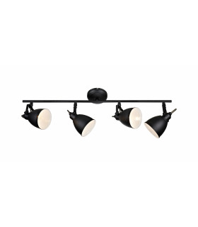FJÄLLBACKA Black ceiling lamp 4 bulbs