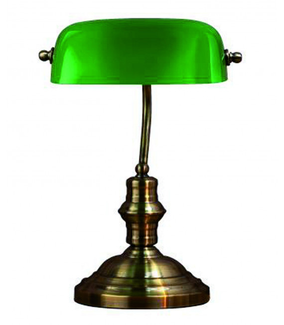 BANKERS Oxidized table lamp 1 bulb