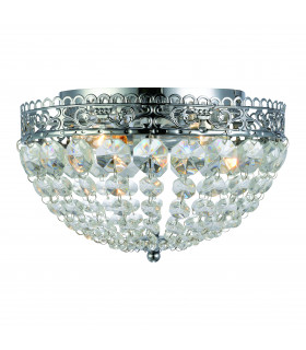 SAXHOLM crystal plafón cromo 2 bombillas