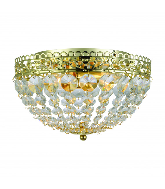 Plafoniera in cristallo SAXHOLM Golden 2 lampadine