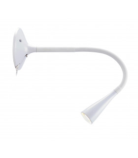 Lampada da parete bianca SNAKE 1 lampadina