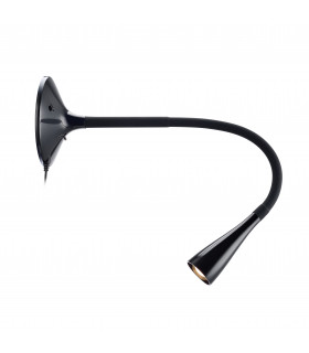 SNAKE aplique negro 1 bombilla