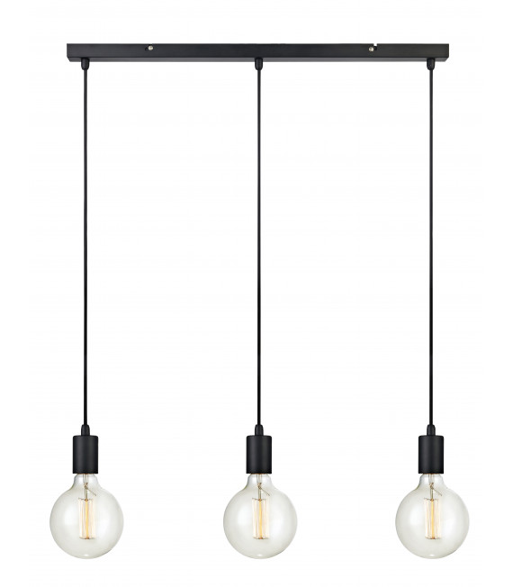 SKY Black ceiling light 3 bulbs
