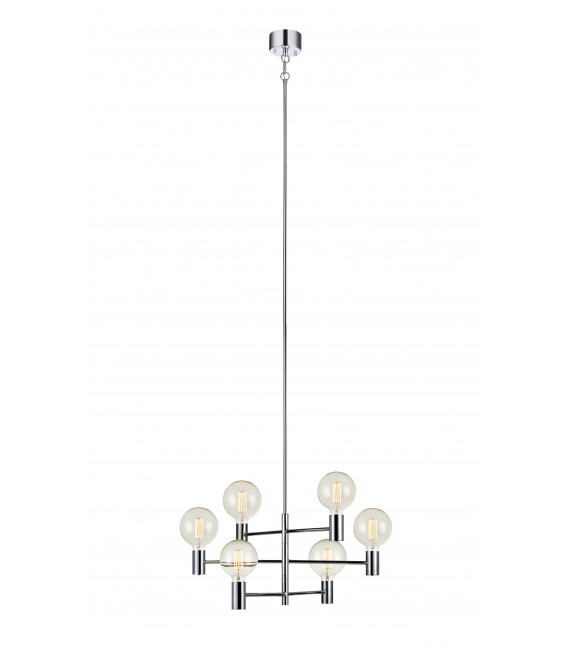 Plafonnier CAPITAL chromé 6 ampoules