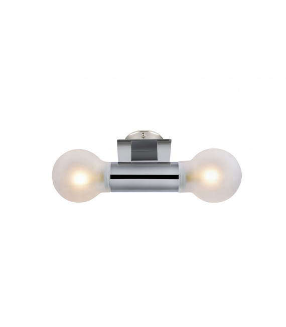 CARLA chrome bathroom wall light 2 bulbs