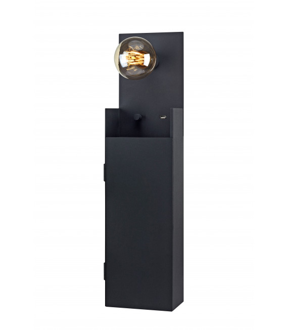 Applique murale COMBO Noire 1 ampoule