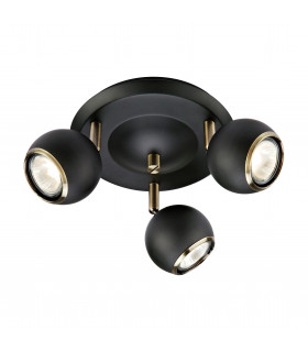 COCO Black ceiling light 3 bulbs