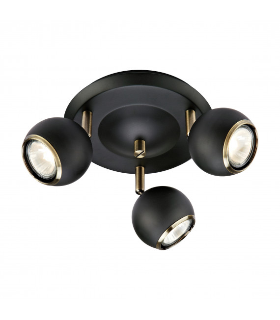 Plafonnier COCO Noir 3 ampoules