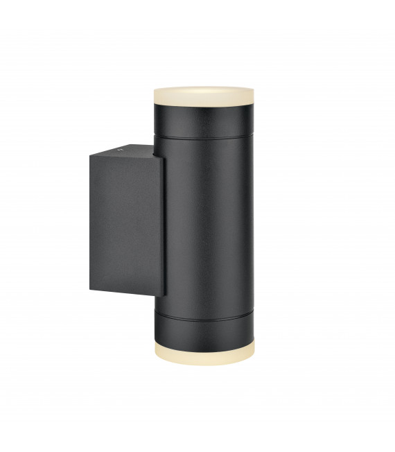 NOVA black garden wall light 2 bulbs
