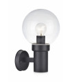 CARIS black garden wall light 1 bulb