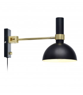 LARRY black wall light 1 bulb