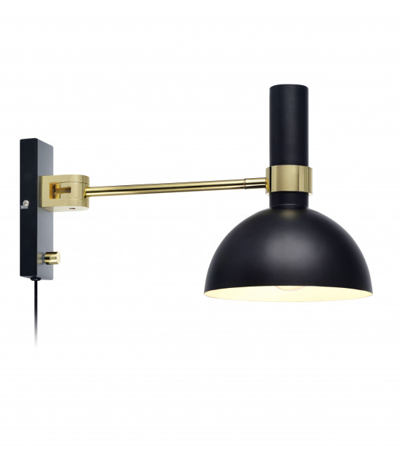 LARRY applique nero 1 lampadina